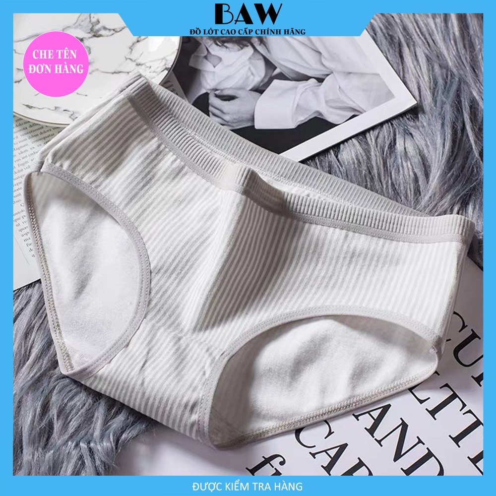Bộ 5 Quần Lót Nữ, quần lót cotton siêu thấm mút mồ hôi thương hiệu Baw mẫu QLN10