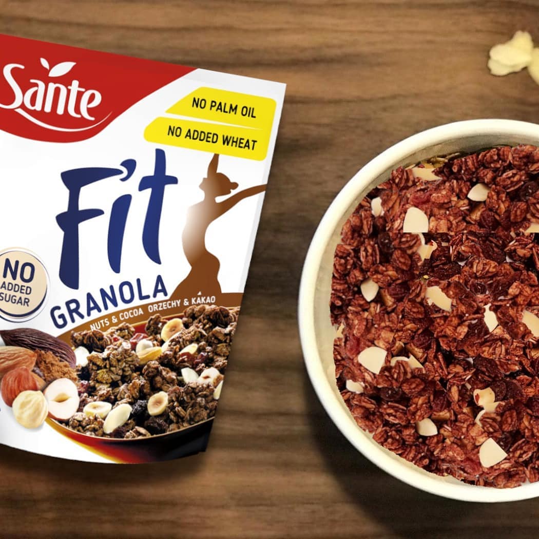 Ngũ Cốc dinh dưỡng Sante Granola Fit ( các loại hạt và ca cao) 300g DATE 2023