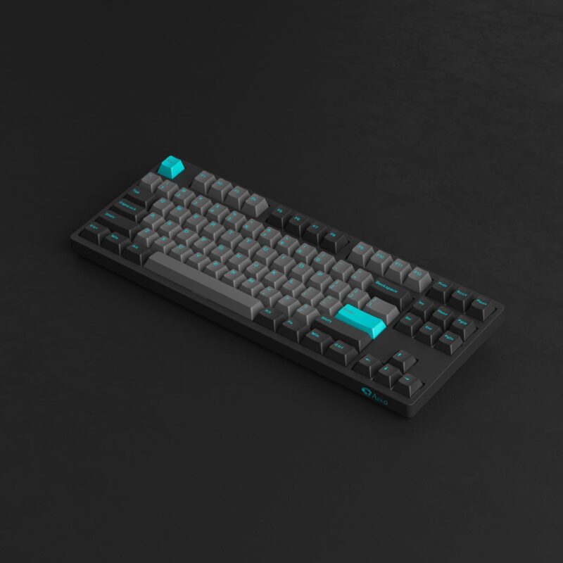 AKKO 3087 Plus Black &amp; Cyan (Foam tiêu âm / AKKO CS switch) - Hàng chính hãng