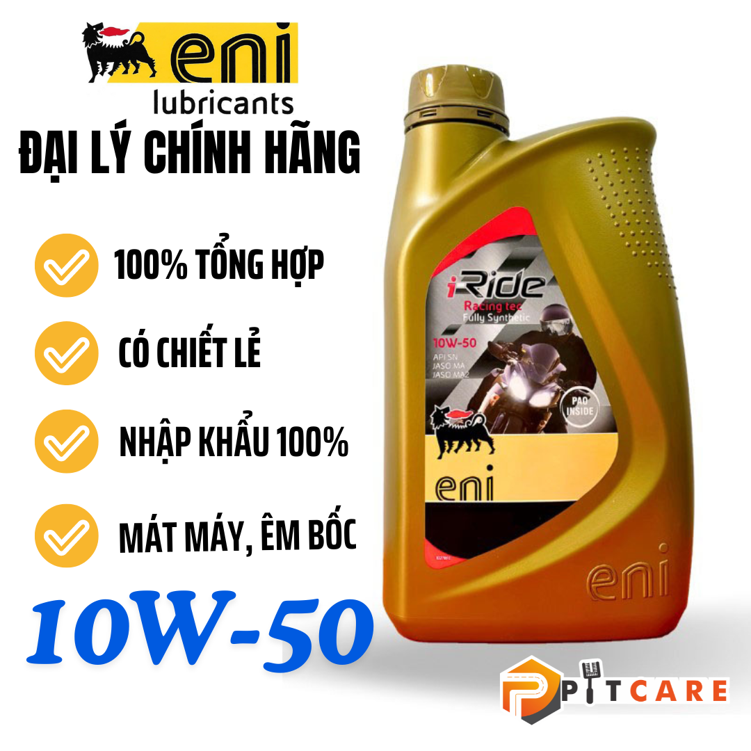 Nhớt Eni i-ride Racing Tec 10W50 Full Tổng Hợp Nhập Khẩu Chính Hãng Có Chiết Lẻ