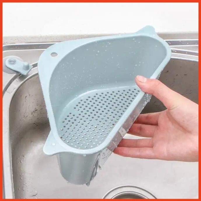 Rổ ráo nước, rổ lọc rác gắn bồn rửa chén đa năng hình tam giác