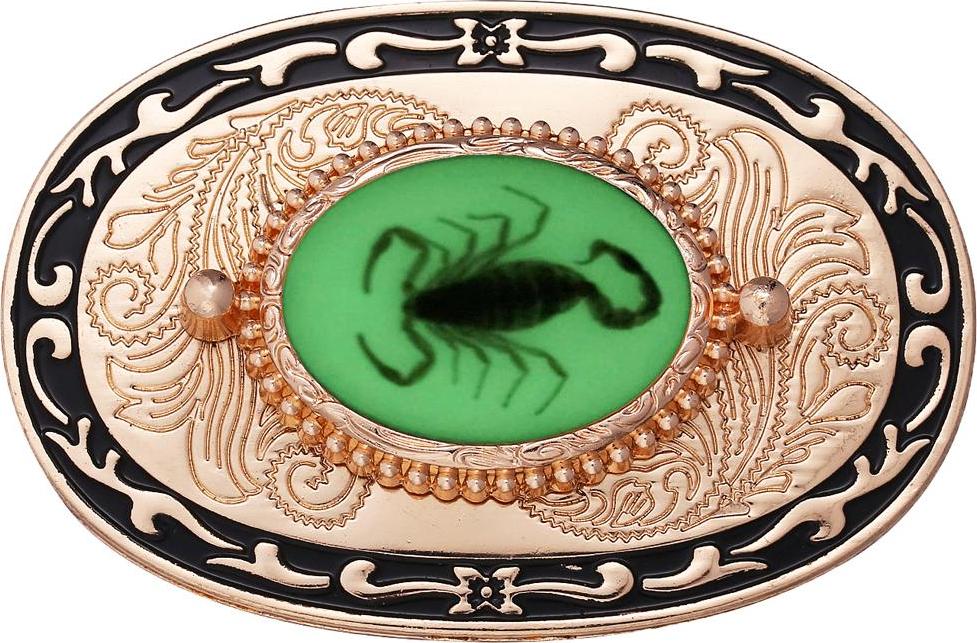 Men\'s Western Scorpion Belt Buckle Alloy Classic Buckle for Leather Belts