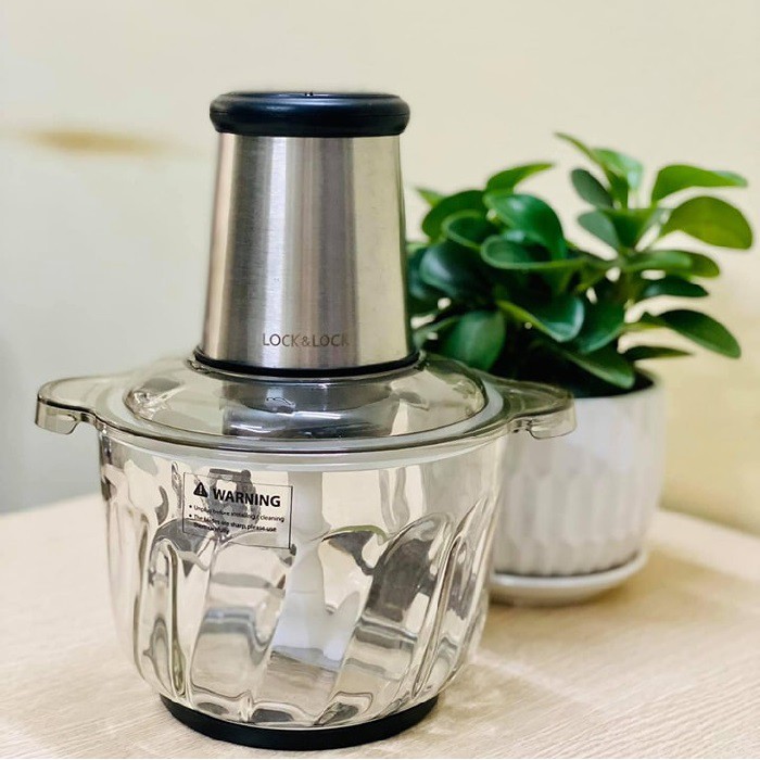 Máy Xay Thịt Cối Thủy Tinh Cao Cấp Lưỡi Dao Kép Dung tích 2,4 lít EJM186SLV
