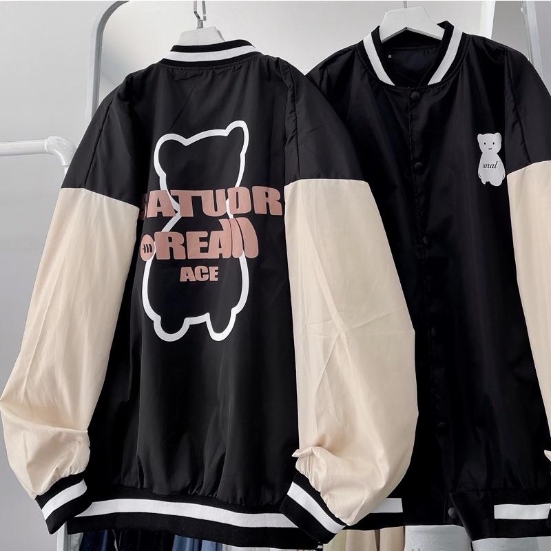 Áo Bomber gấu dù màu đen_unisex_ảnh thật SSSTore