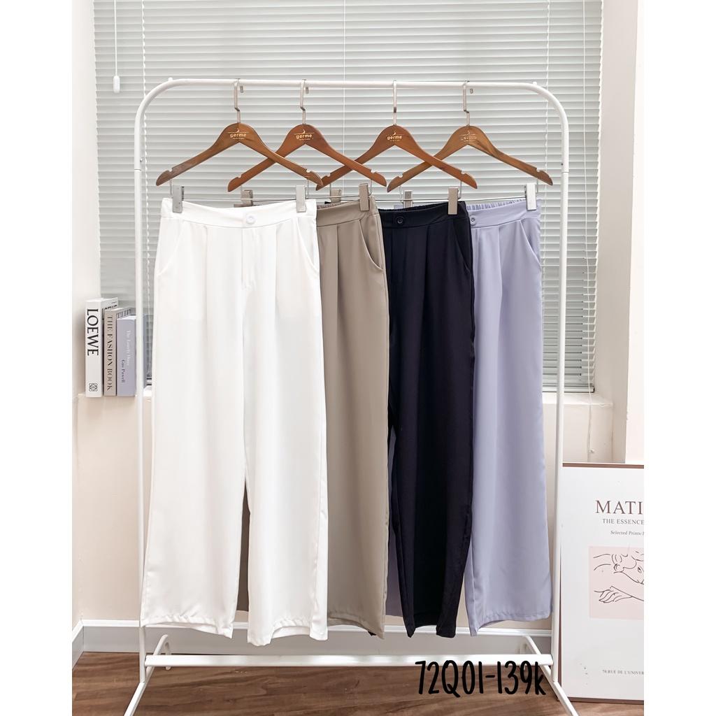 Quần suông culottes nữ chun sau ly bụng 72q01 by germe