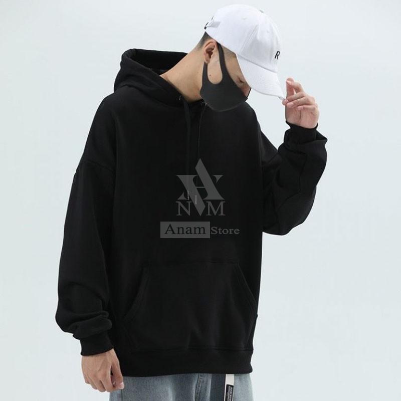 Áo Hoodie Nam Nữ, Trơn, Vải Nỉ Ngoại, Anam Store
