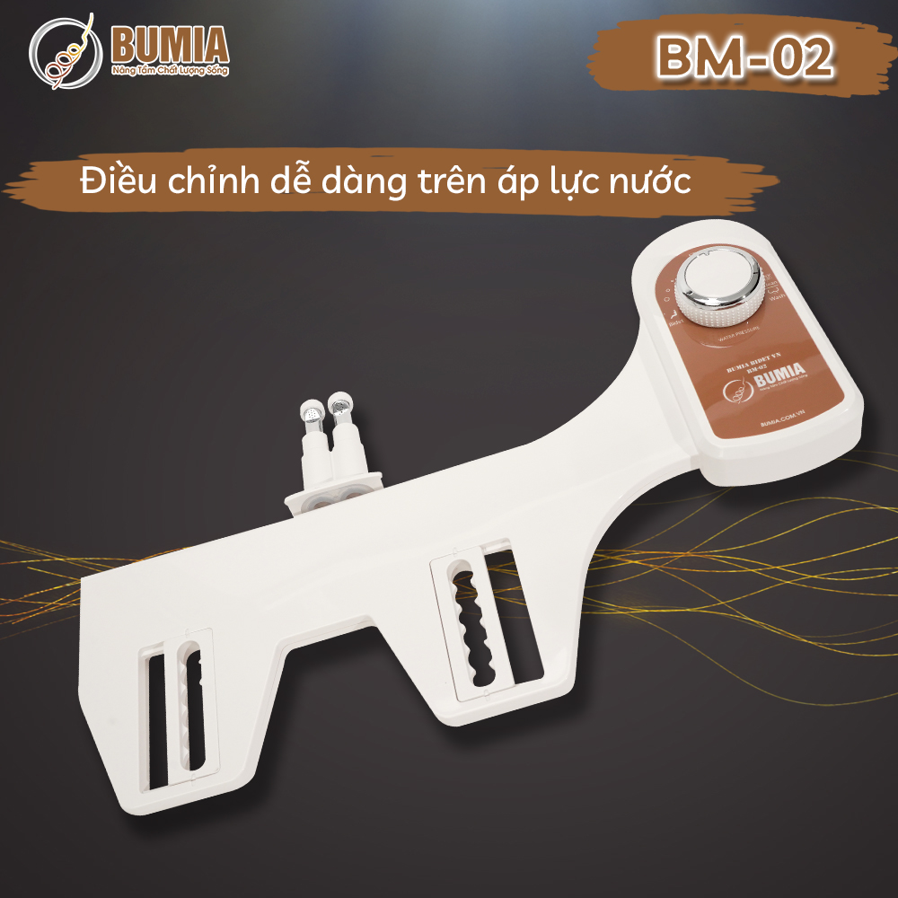Combo 2 vòi xịt vệ sinh thông minh gắn bồn cầu bumia bidet Bm-02, 2 vòi xịt vệ sinh hậu môn và vệ sinh phụ khoa cho phụ nữ, bảo hành chính hãng 3 năm.