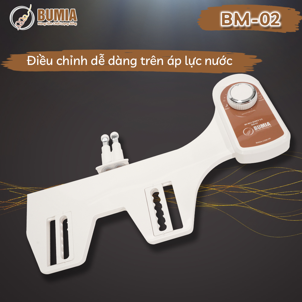 combo 2 vòi xịt vệ sinh thông minh gắn bồn cầu bumia bidet Bm-02, 2 vòi xịt vệ sinh hậu môn và vệ sinh phụ khoa cho phụ nữ, bảo hành chính hãng 3 năm.