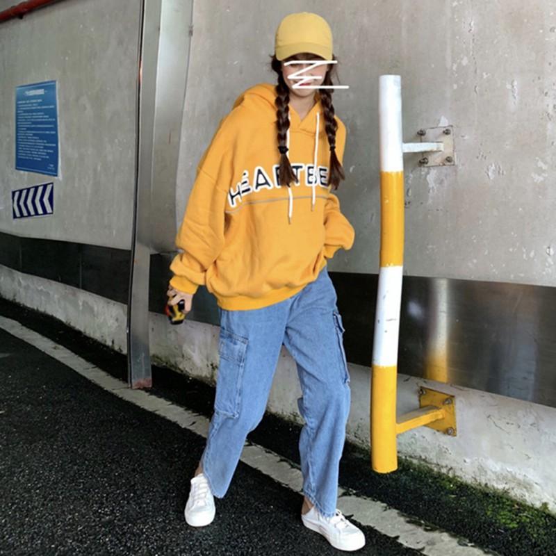 Áo hoodie Hàn Quốc phản quang in chữ
