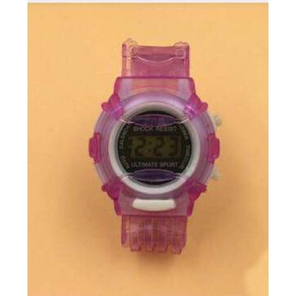 Đồng hồ thời trang trẻ em led SHOCK RESIST lte3,dây silicon mặt tròn,hiển thị giờ và ngày tháng tiện dụng.phù hợp cho trẻ