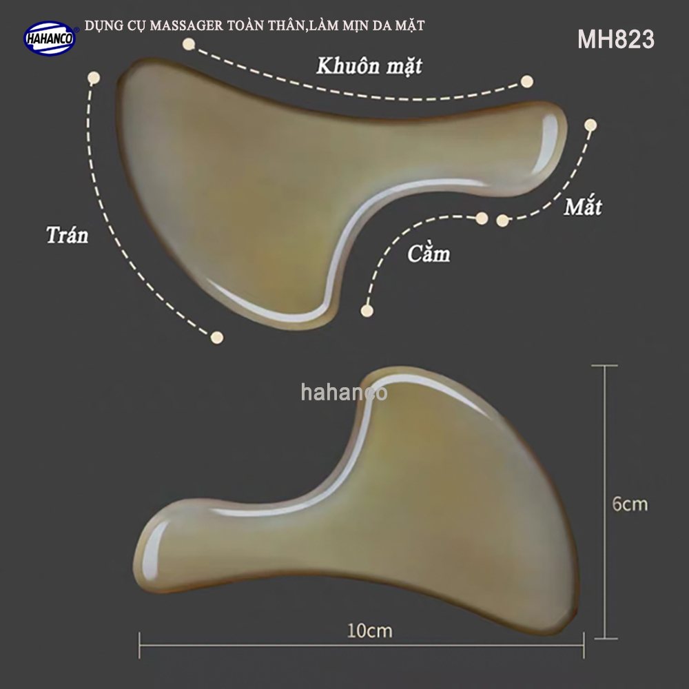 Dụng cụ mát xa làm mịn da mặt và toàn thân bằng sừng (MH823) Giúp lưu thông khí huyết - Chăm sóc sức khỏe