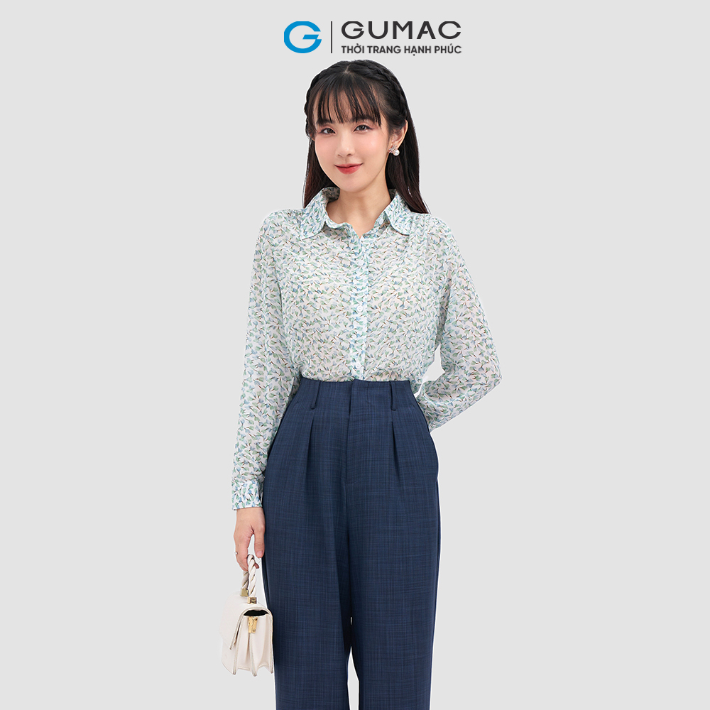 Quần ống suông lưng liền thời trang GUMAC QC11006