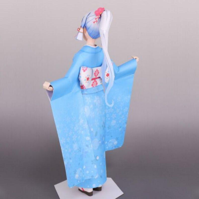 Mô hình giấy anime girl Anime Game Kamisato Ayaka Kimono