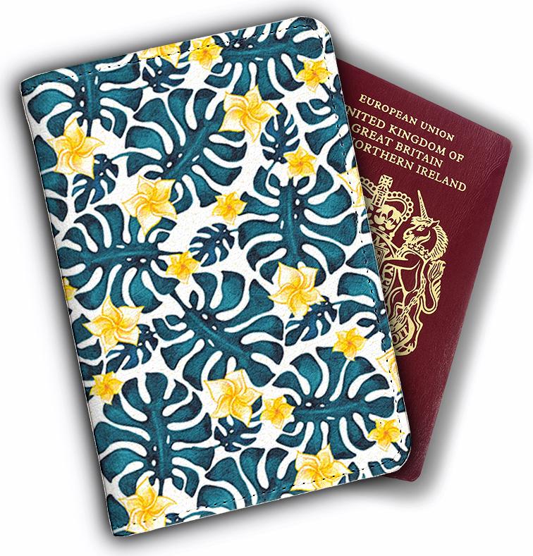 Bao Da Hộ Chiếu Hoạ Tiết HOA LÁ - Passport Holder - Thiết Kế Đa Năng - Tiện Lợi - Ví Passport Du Lịch Hành Trình Và Đựng Thẻ - PPT160