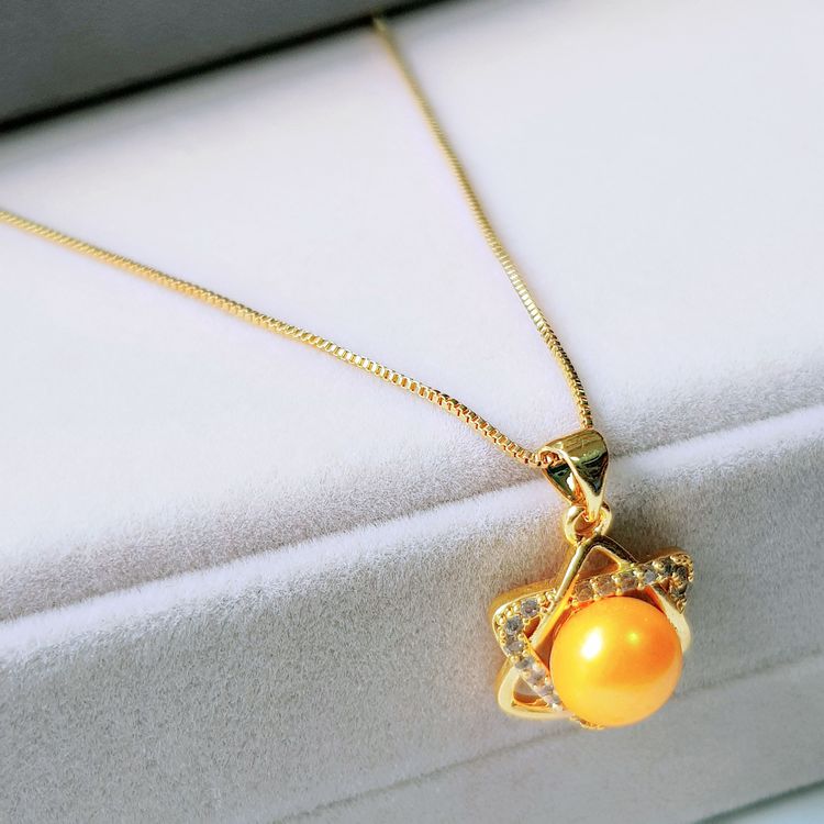Mặt Dây Chuyền Ngọc Trai Nước Ngọt Thiên Nhiên Cao Cấp - Ngôi Sao May Mắn - Trang Sức Cô Tấm - STAR PEARL - CTJ3411
