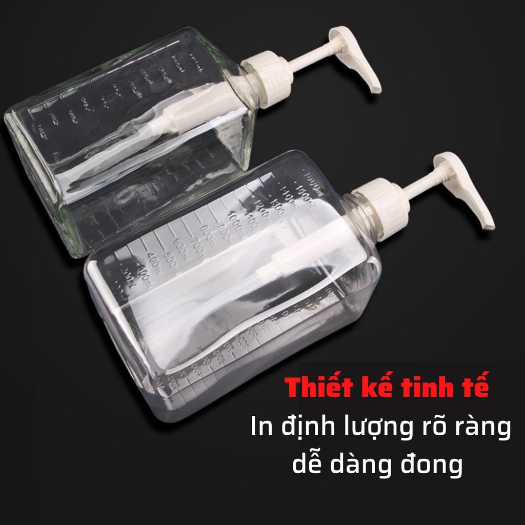 Bình nhựa bơm siro Mica dung tích 1600nk cao cấp, bình nước siro cam,dâu,dụng cụ pha chế,đồ dùng nhà bếp an toàn vệ sinh