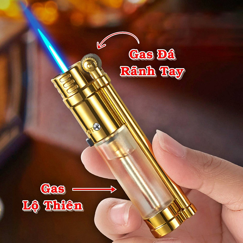 Bật Lửa Khè Gas Đá Rảnh Tay Lộ Thiên Honest 626 – Xài Gas (giao màu ngẫu nhiên)