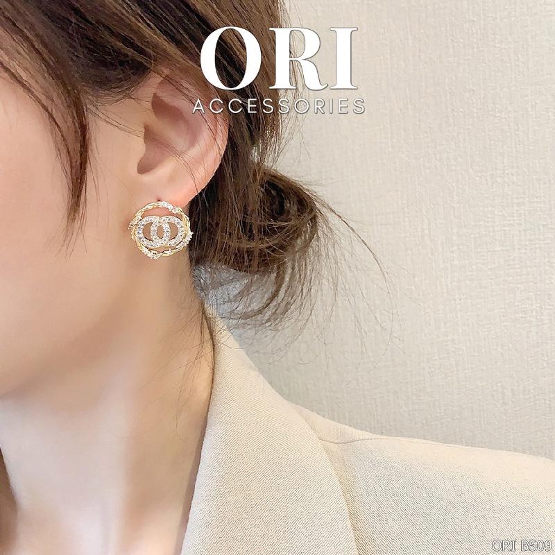 Bông tai nữ Canel đính đá sang trọng ORI ACCESSORIES B509