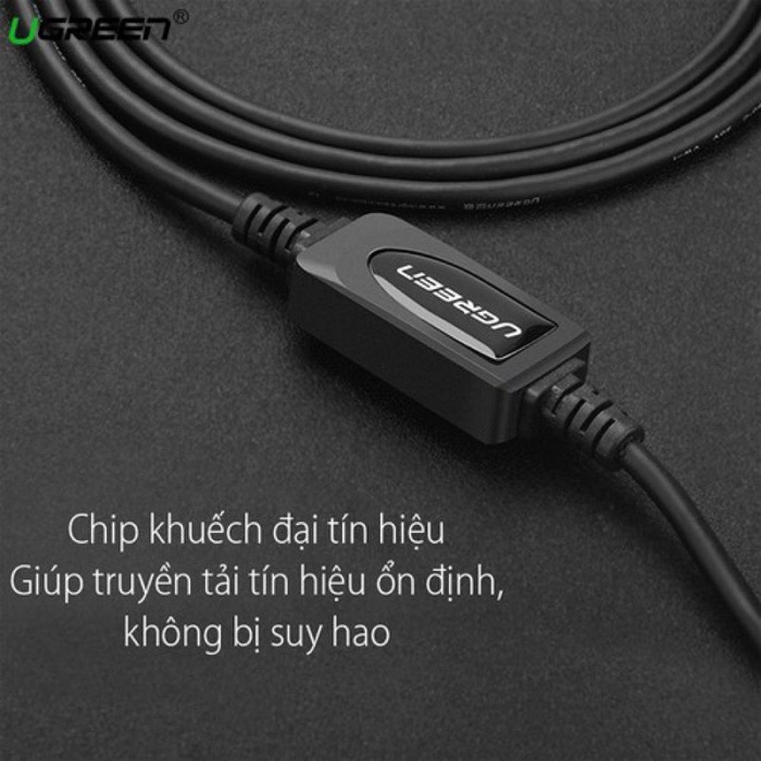 Cáp máy in USB 10m,15m chính hãng Ugreen  có IC khuếch đại hàng chính hãng