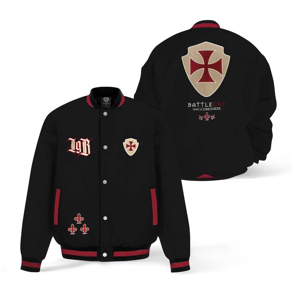 Áo Khoác Varsity Battle Cry Đen iMA God Breaker (iGB Black Battle Cry Varsity)