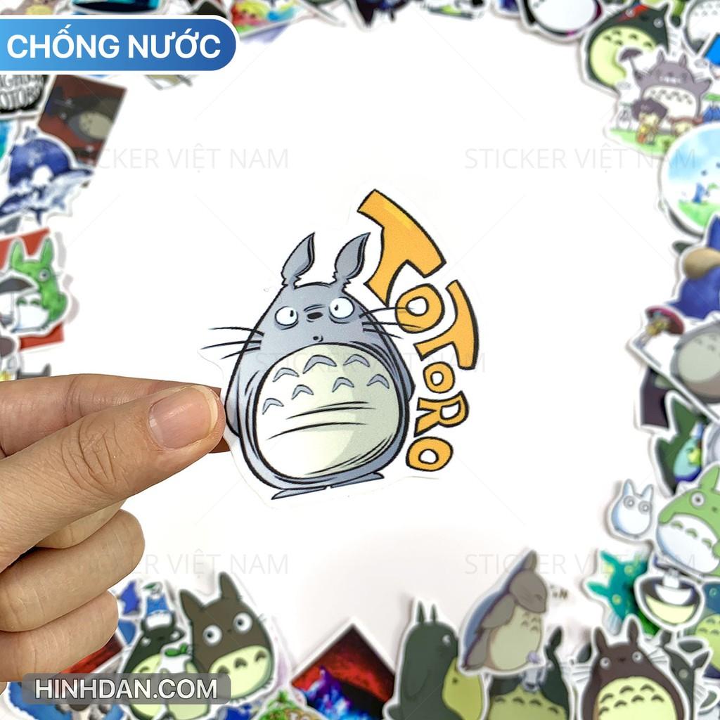 Sticker in hình TOTORO - Dán Trang Trí - Chất Liệu PVC Cán Màng Chất Lượng Cao Chống Nước, Chống Nắng, Không Bong Tróc Phai Màu