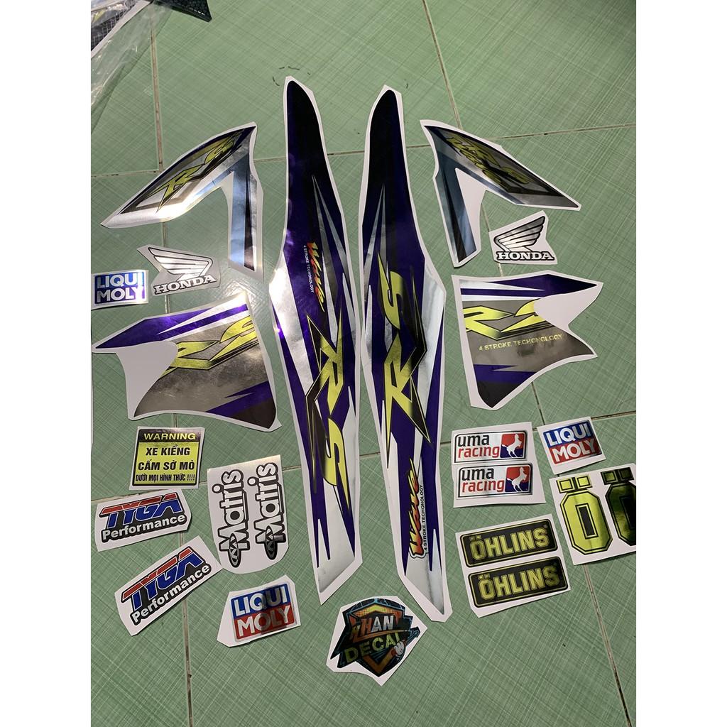 Tem wave rs xanh đen crom 2006-2021