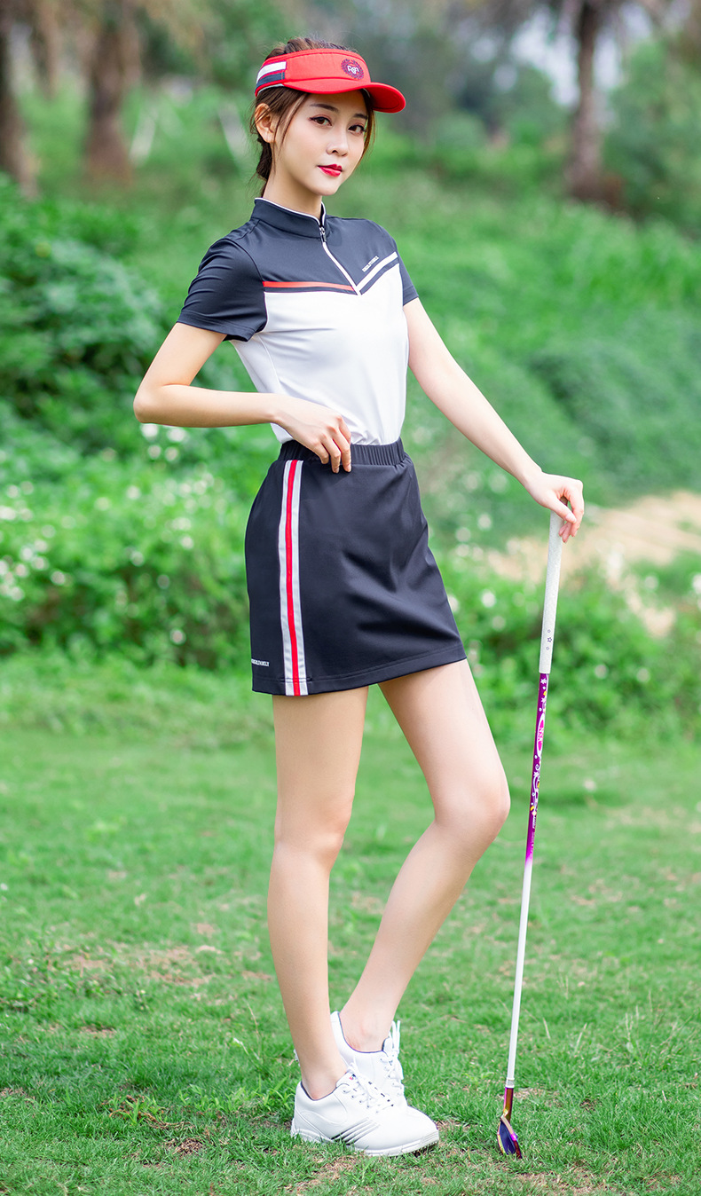 ÁO CỘC TAY THỂ THAO GOLF NỮ - PGM - YF292 - Áo co giãn, đàn hồi, mềm mại, vải nhanh khô, thân thiện với làn da - Thiết kế đẹp, đường nét tinh xảo - Làm nên sự xinh đẹp và hấp dẫn trên sân golf