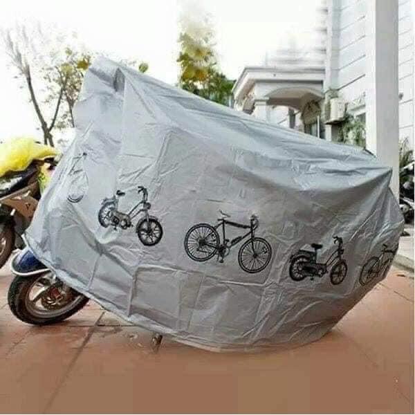 Bạt che xe máy có in họa tiết