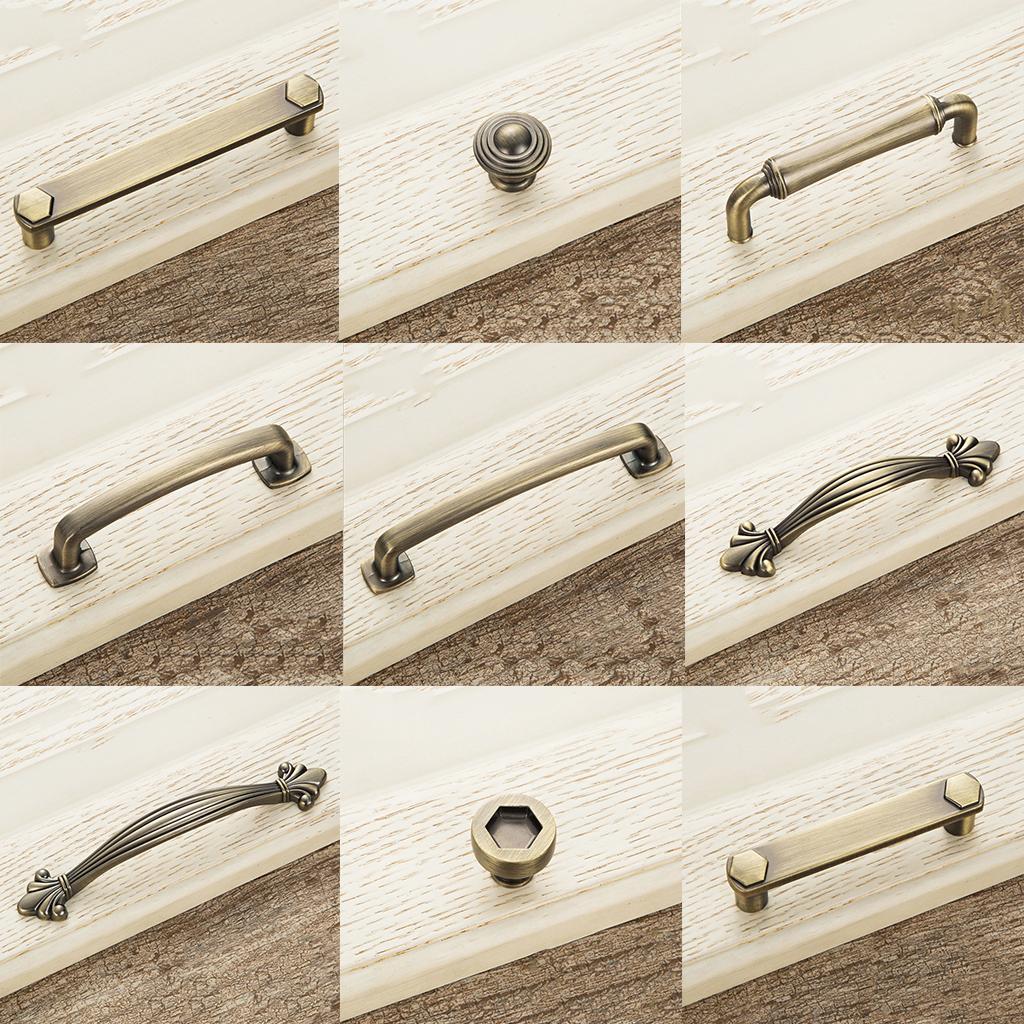 European Retro Pull Handles Knobs For Cabinet Drawer Cupboard Furniture