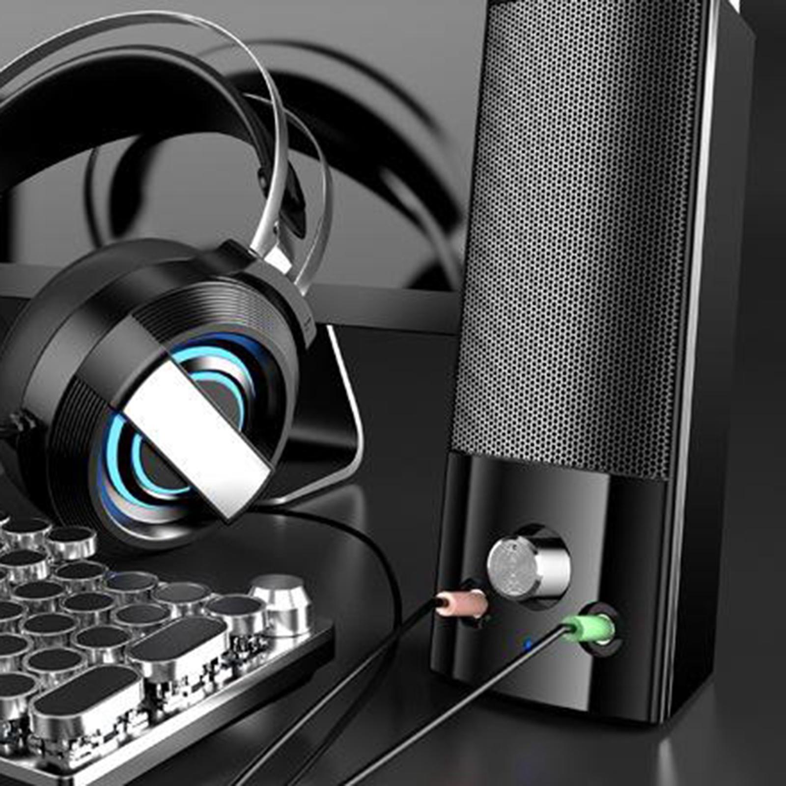 Computer Bluetooth Speaker Surround Sound Portable Table Subwoofer Black