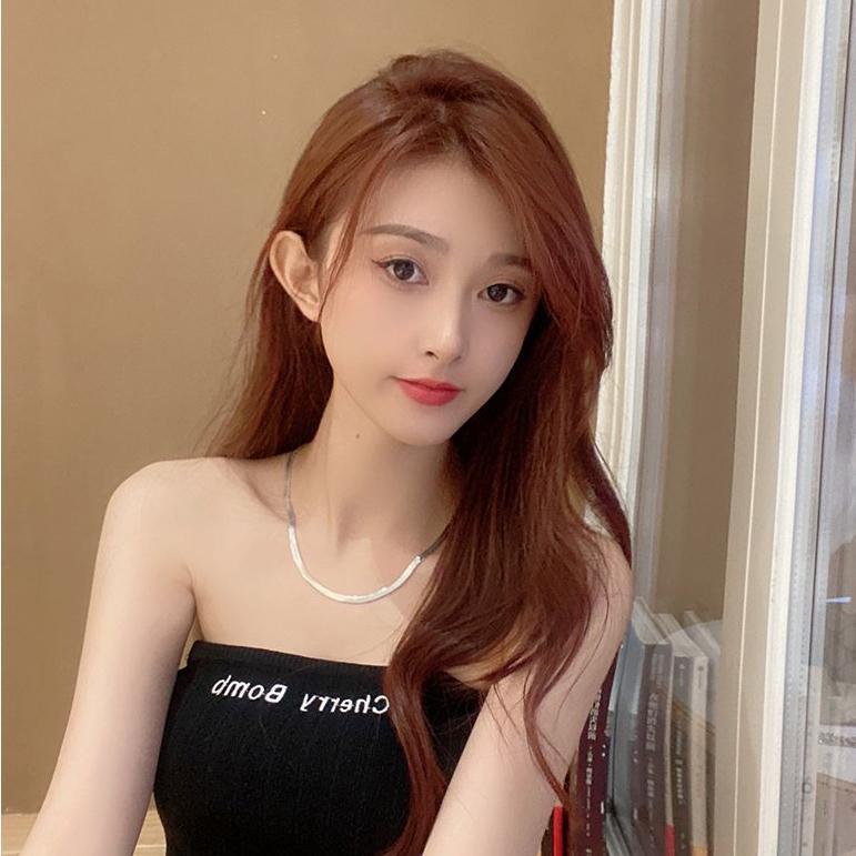 Dây chuyền nam nữ titan cao cấp đẹp sang trọng mì trangsucpt kích cỡ 4mm màu trắng PTDCNA43