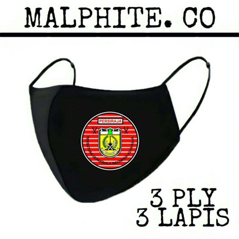 pria Masker Kain 3 Lapis 3 Ply Scuba Hijab Motif Logo Gambar Club Klub Bola Persiraja Banda Aceh 3ply 3d