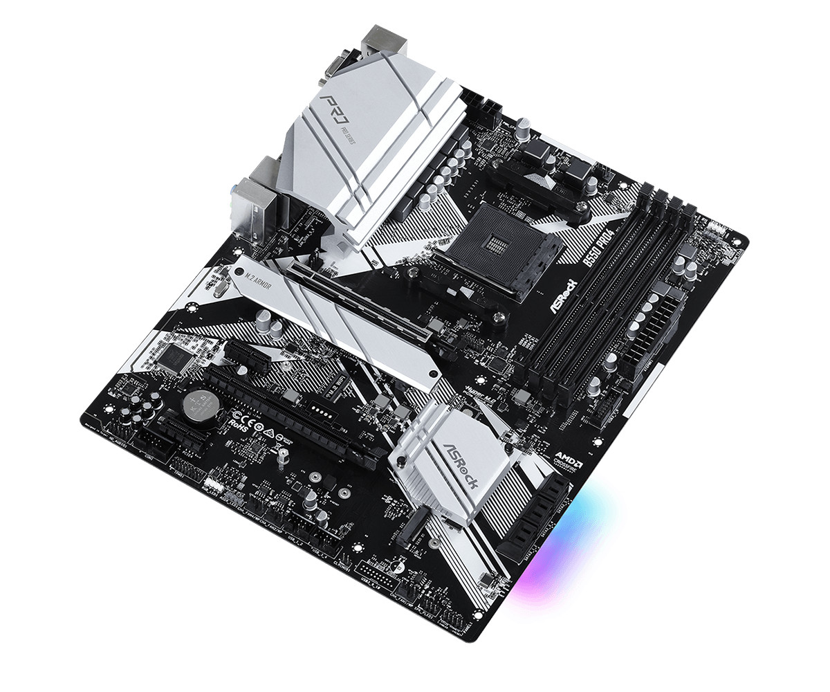 Bo mạch chủ Mainboard ASRock B550 Pro4 Supports 3rd Gen AMD AM4 Ryzen - Hàng Chính Hãng