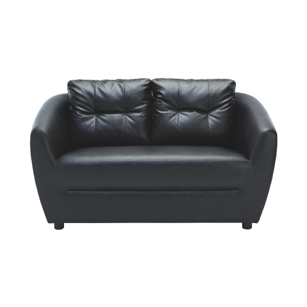 Ghế sofa đôi H-MAX khung gỗ bền chắc, đệm bọc da PVC cao cấp màu đen | Index Living Mall - Phân phối độc quyền tại Việt Nam