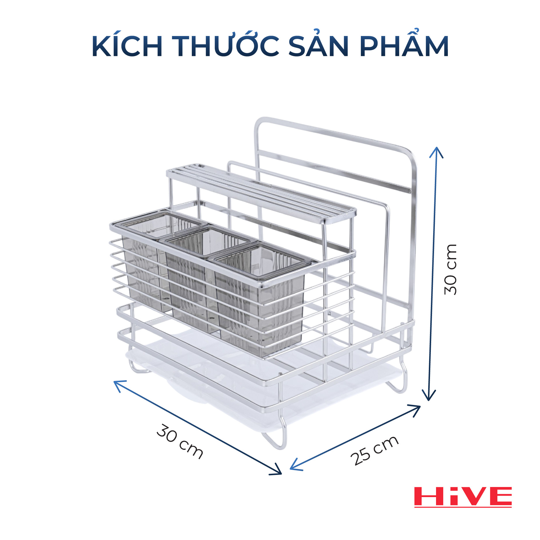 Kệ Đựng Đũa Muỗng Dao Thớt Đa Năng HiVE 2 (NEW COLLECTION)