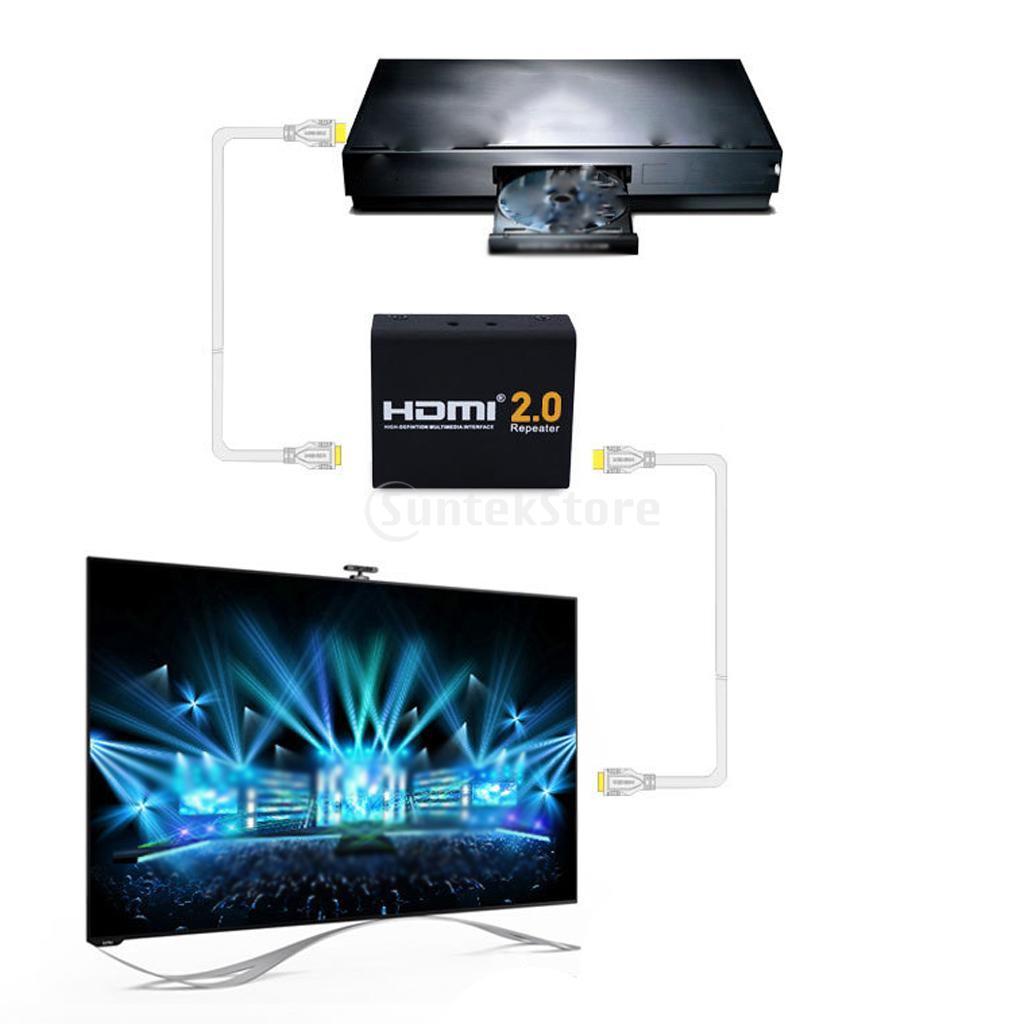 60M   Extender HDMI2.0 Splitter  Signal Amplifier Booster Adapter