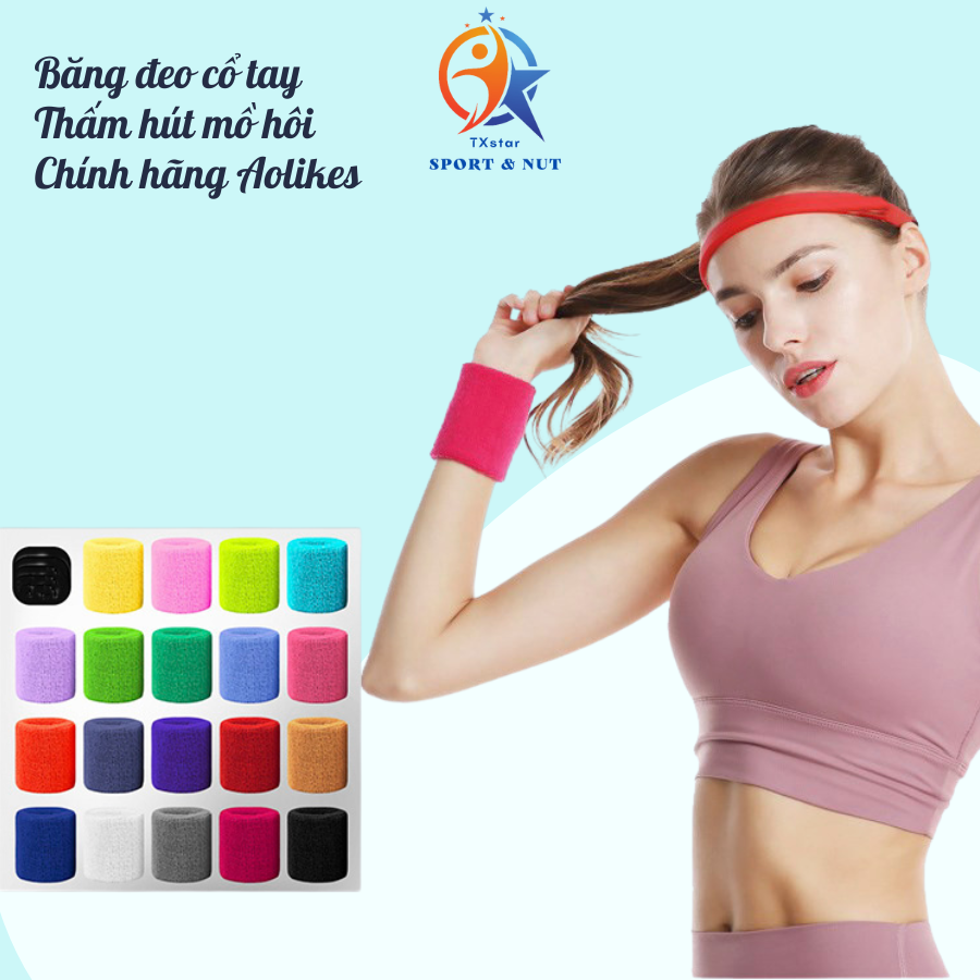 Băng đeo cổ tay thể thao thấm mồ hôi, băng cổ tay chất liệu cotton co giãn 4 chiều thấm hút mồ hôi TXstasr