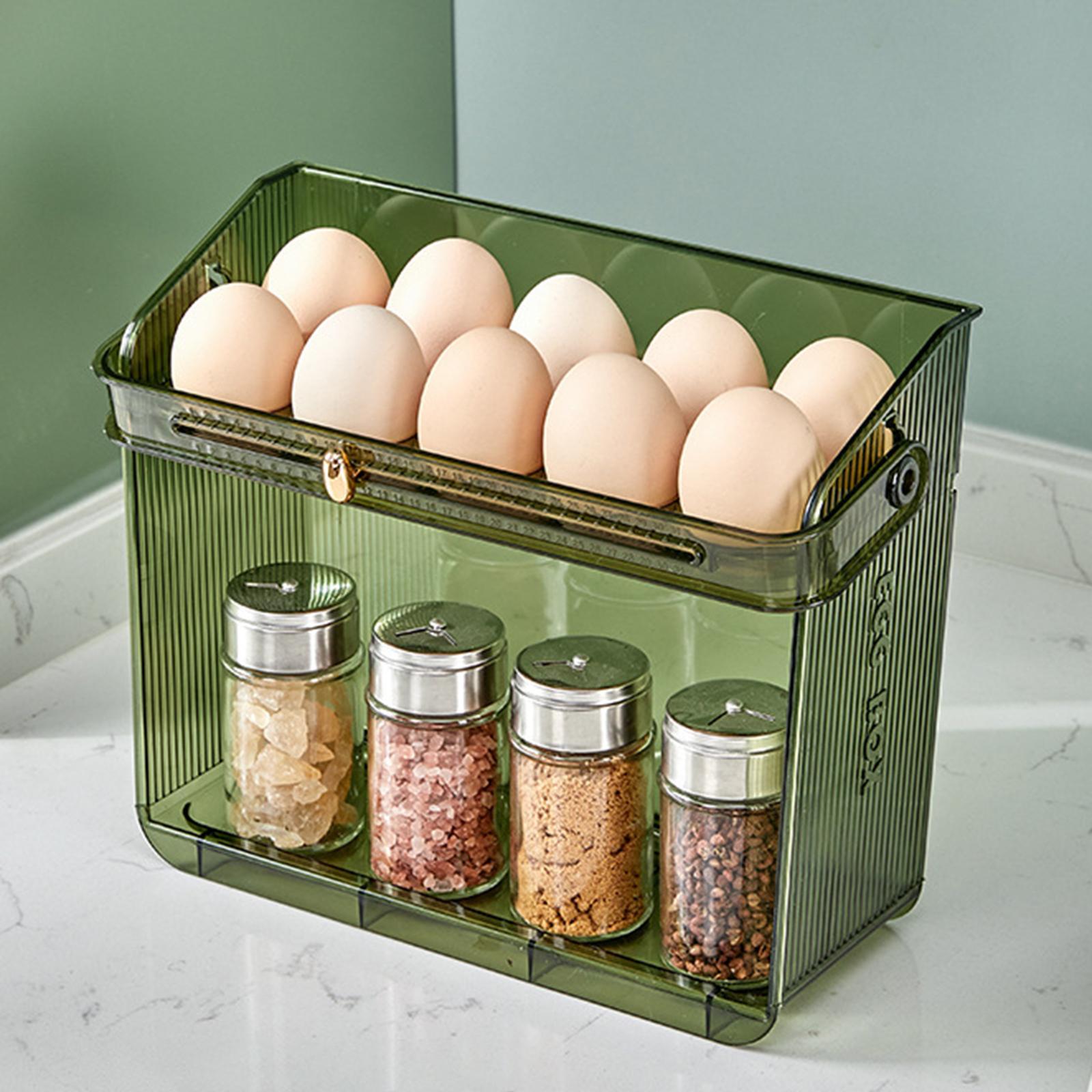 Multifunctional Kitchen Egg Organizer Portable for Cabinet Pantry Countertop