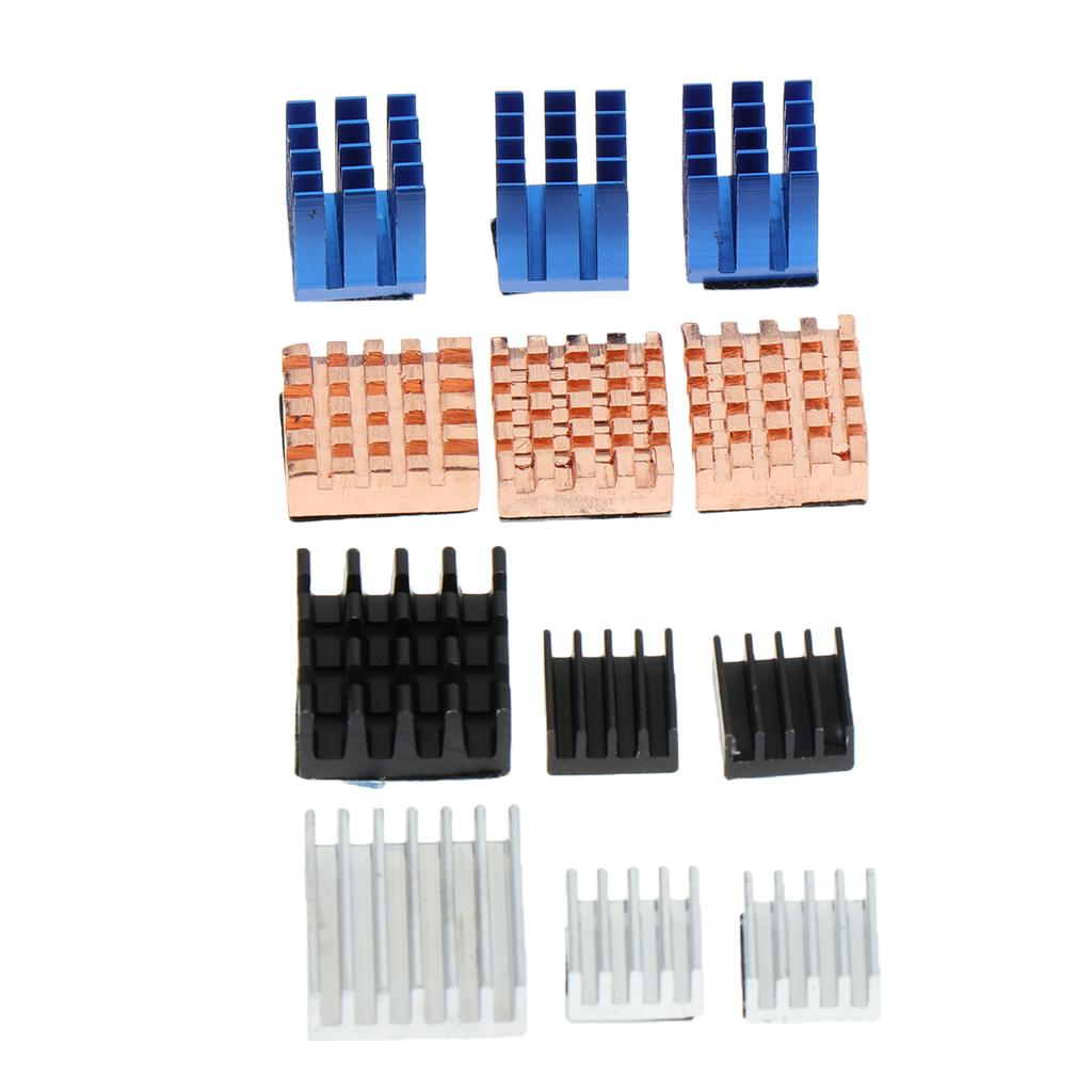 12 Pieces Adhesive Heat Sink Cooling Kit for 3