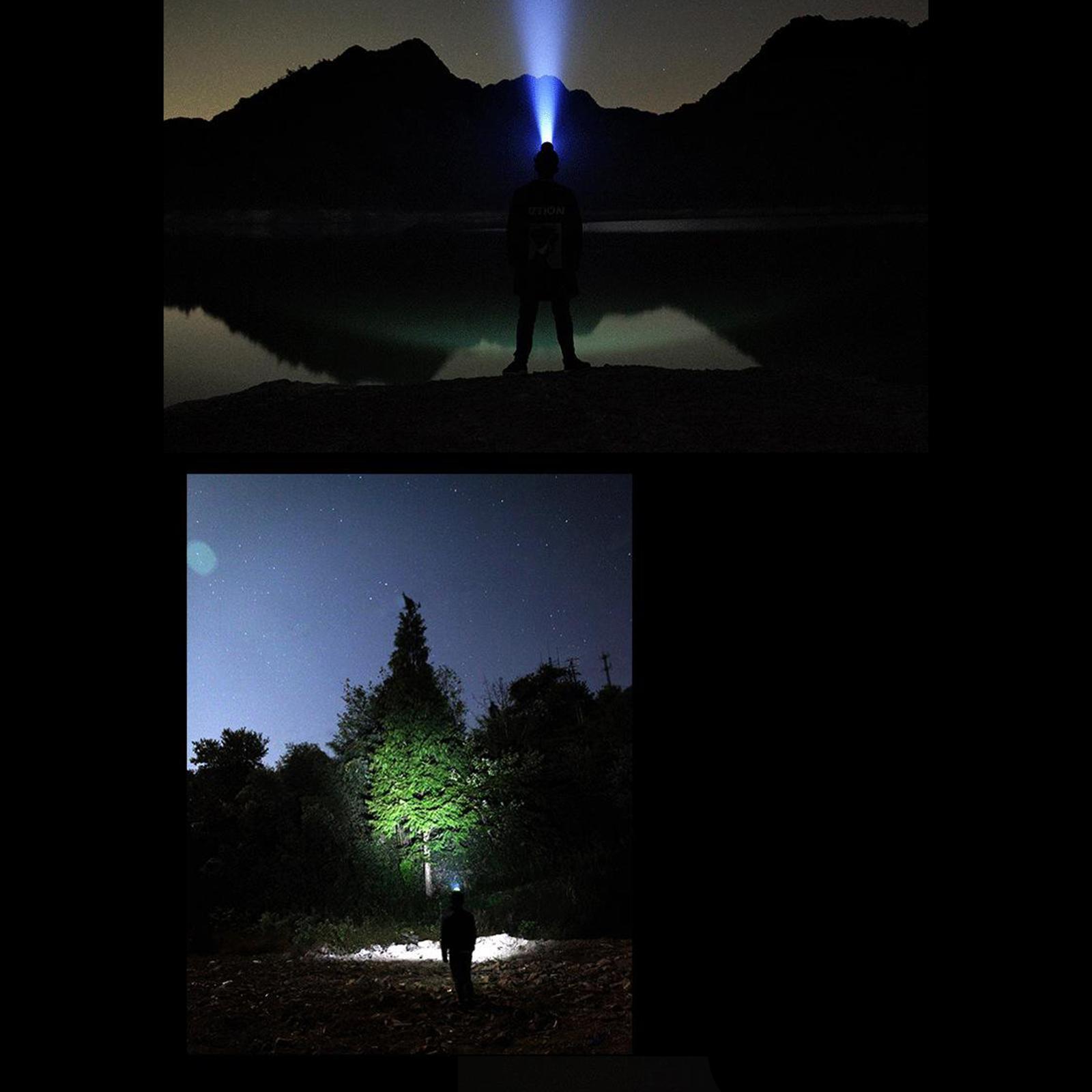 Night Safety Clip-on 6 LED Head Cap Brim Light Fishing Camping Hunting Outdoor Head Lamp Torch