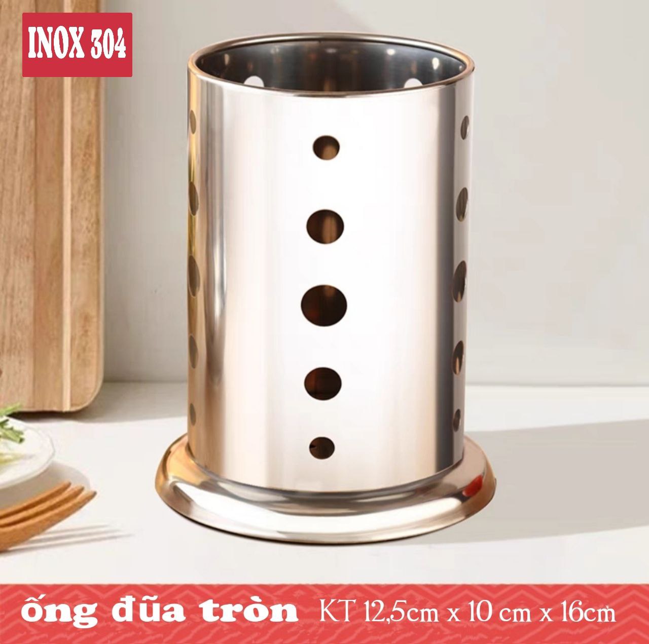 Ống để đũa muỗng inox 304
