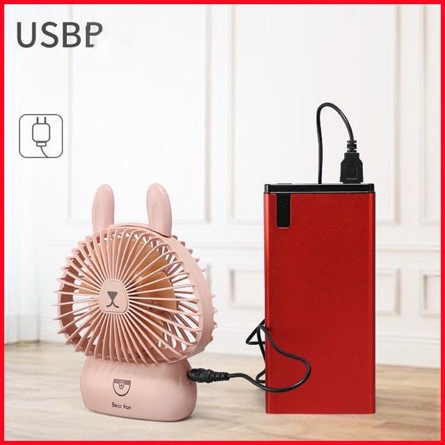 Quạt mini V30 để bàn có đèn LED trang trí siêu dễ thương