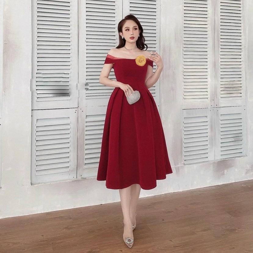 Đầm Dài Đi Tiệc LABELLE Màu Đỏ TKCC145