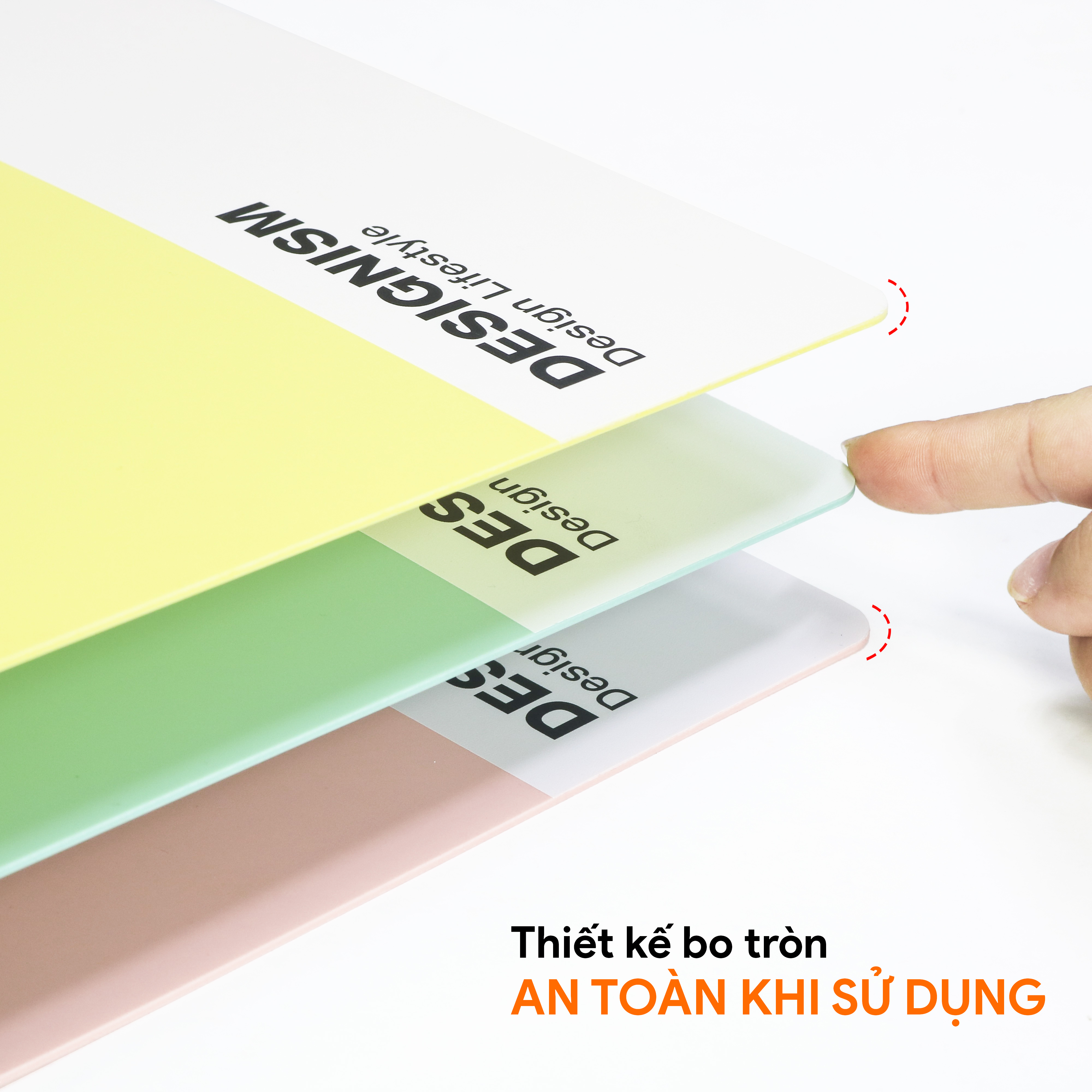 Bìa trình ký nhựa A4 AO+ đơn Bìa kẹp nhựa giấy, tài liệu, kẹp hồ sơ A4 một mặt Designism DB410
