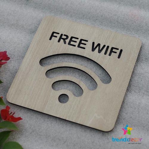 Bảng Gỗ Decor Treo Tường Trang Trí Wifi