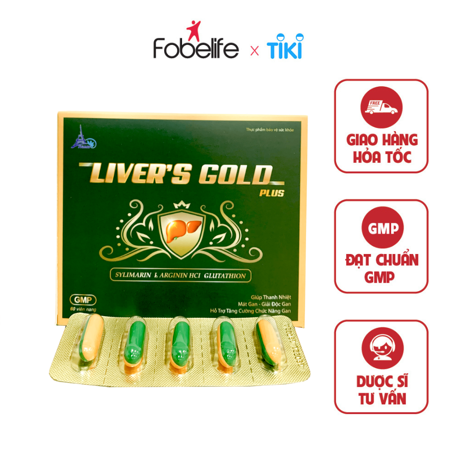Viên Uống Tăng Cường Chức Năng Gan Cho Người Men Gan Cao Gan Nhiễm Mỡ Viêm Gan Liver Gold plus