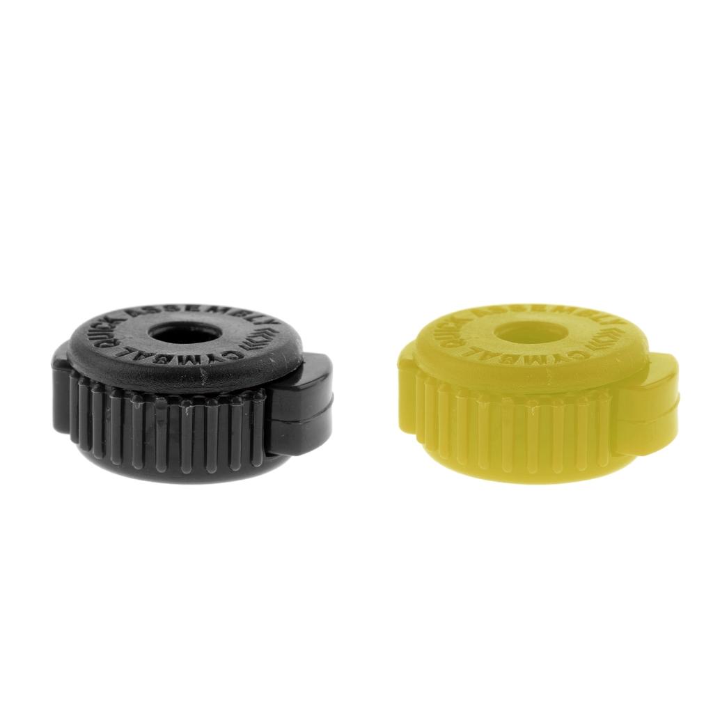 3 Pieces Quick Release Cymbal Plastic Nut for Percussion Instrument Parts Yellow