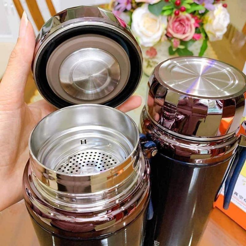 Bình Giữ Nhiệt Nắp Kim Cương Chất Liệu Inox Cao Cấp Dung Tích 1200ML  Giữ Nóng 48H Giữ Lạnh 72H