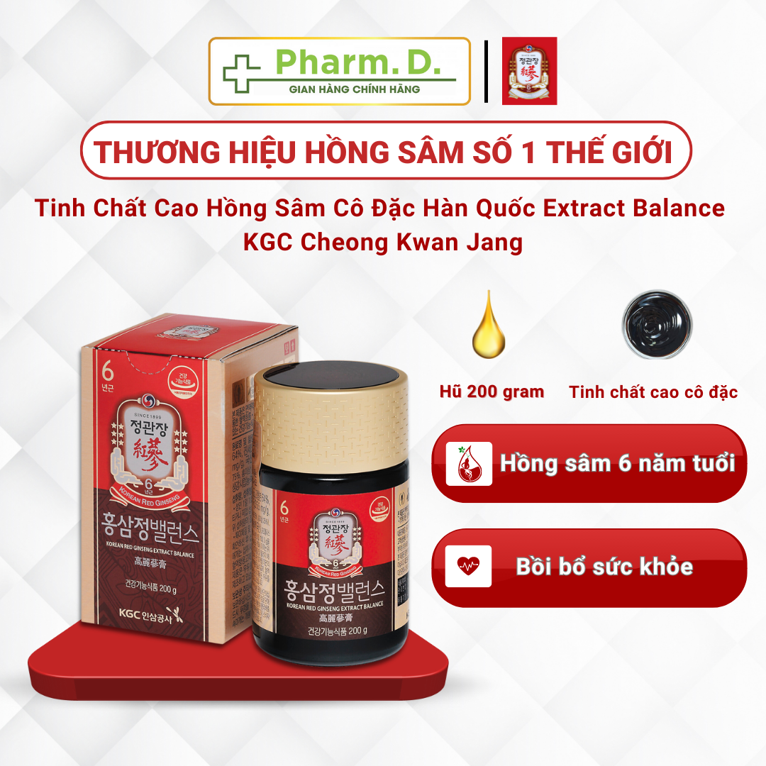 Tinh Chất Cao Hồng Sâm Cô Đặc Extract Balance KGC Cheong Kwan Jang (Hũ 200g)