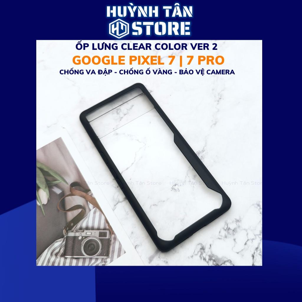 Ốp lưng chống sốc pixel 7 px 7 pro clear color ver 2 viền màu lưng trong không ố bảo vệ camera phụ kiện huỳnh tân store